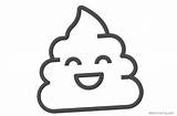 Poop Emoji Coloring Pages Cute Printable Kids Adults sketch template
