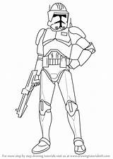 Clone Commander Cody Coloriages Ausmalbilder Trooper Starwars Bly Stormtrooper Tutorials Série Jedi Yoda Fett sketch template