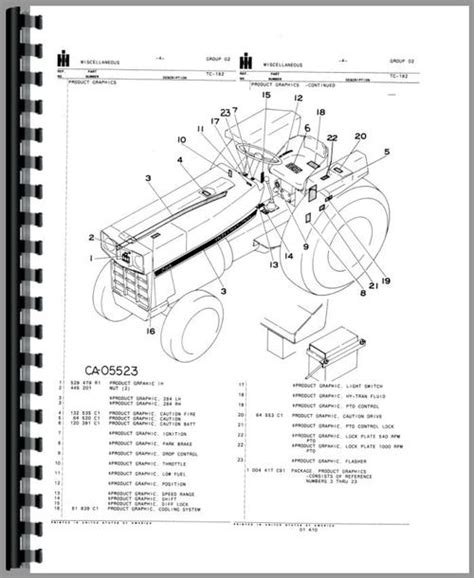 international harvester  tractor parts manual