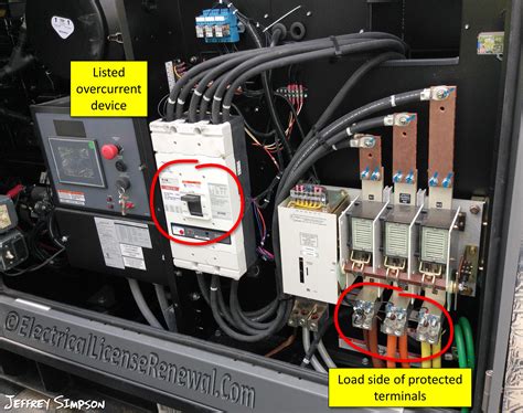 generator equipped  listed overcurrent device