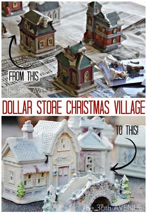 dollar store christmas village pictures