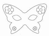 Butterfly Mask Coloring Pages Kids sketch template