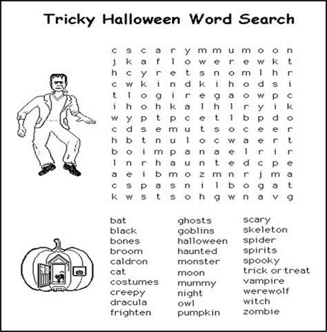 halloween word search  halloween word search printable