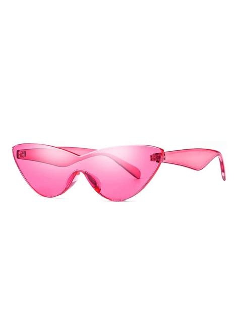 candy pink futuristic cat eye sunglasses attitude clothing