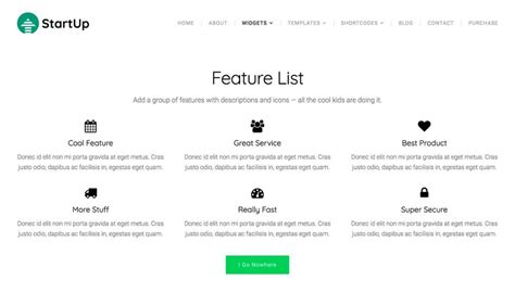 create  feature list page section wordpress block themes  plugins organic themes