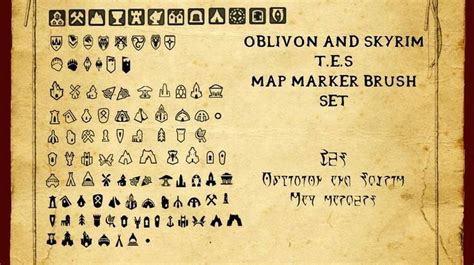 elder scrolls symbols skyrim map map marker skyrim
