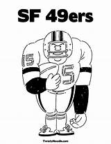 Coloring 49ers Pages Football Osu Player Color Print Cowboys Colouring Sf Book Template sketch template