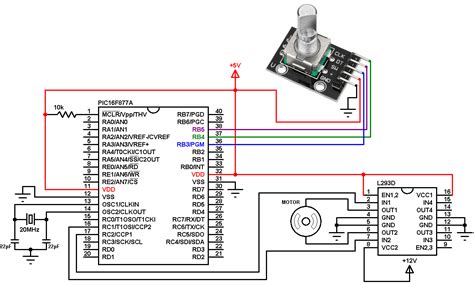dc motor speeddirection control  picfa  rotary encoder
