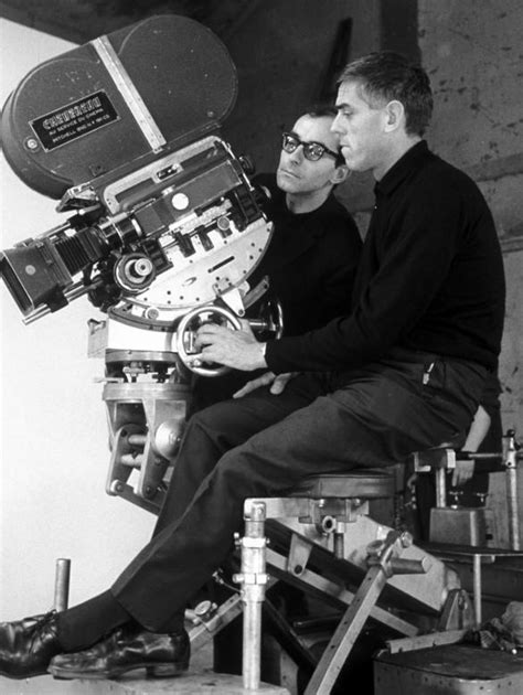 film monitor jean luc godard and raoul coutard on the set of