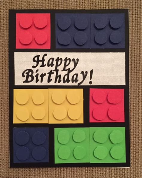 birthday card lego card design template