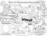 Commandments Commandment Gebote Bestcoloringpagesforkids Zehn Ausmalbild Exodus Bibel sketch template