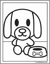 Coloring Dog Puppy Pages Preschool Bones Bowl Colorwithfuzzy Breeds House Dogs Houses Paw Templates Template sketch template