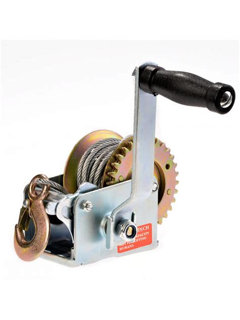 hand winch  ft strap heavy duty hand crank gear winch portable manual winch  mooring