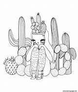 Cactus Valfre Llamacorn Cacti Getcolorings Wattpad Oster Malvorlagen sketch template
