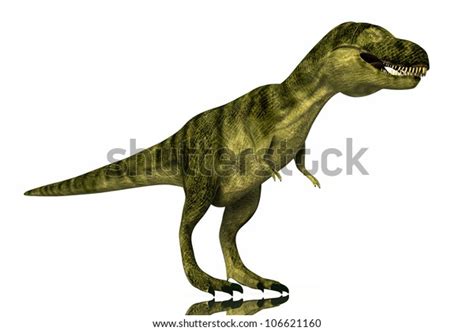 tyrannosaurus rex full body realistic rendered stock illustration