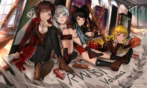 Blake Belladonna Food Group Lu Pantyhose Ruby Rose Rwby School