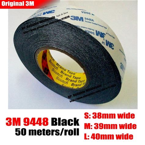 mm  mmmm wide  long original  black double adhesive duct tape  windows