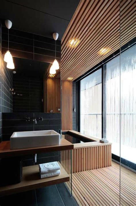 stylish  cozy wooden bathroom designs digsdigs