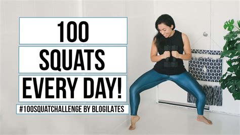 100 squats every day for 30 days 100squatchallenge by blogilates