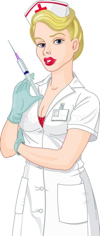 Nurse Cartoon Hot Stock Vector Colourbox