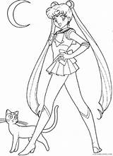 Sailor Moon Coloring Pages Luna Usagi Printable Coloring4free Kids Colouring Anime Coloringstar Lineart Sheets Color Cat Ausmalbilder Malvorlagen Related Posts sketch template