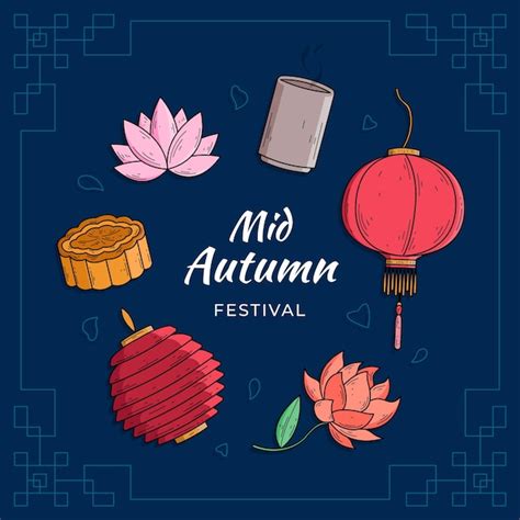 vector mid autumn festival drawing