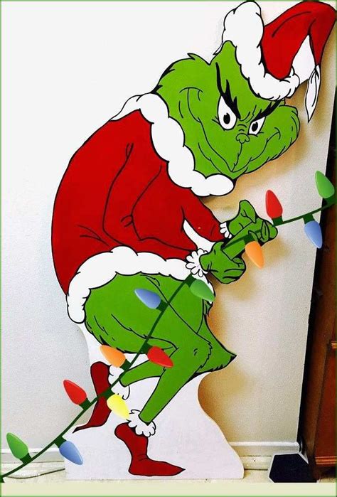 ideal grinch stealing christmas lights template  decoraciones
