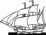 Ship Drawing Pirate Clipper Easy Line Clipart Simple Clip Mayflower Realistic Side Clipartmag Getdrawings sketch template