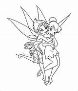 Coloring Tinkerbell Pages Bell Tinker Friend Disney Template Wings Templates Colouring sketch template
