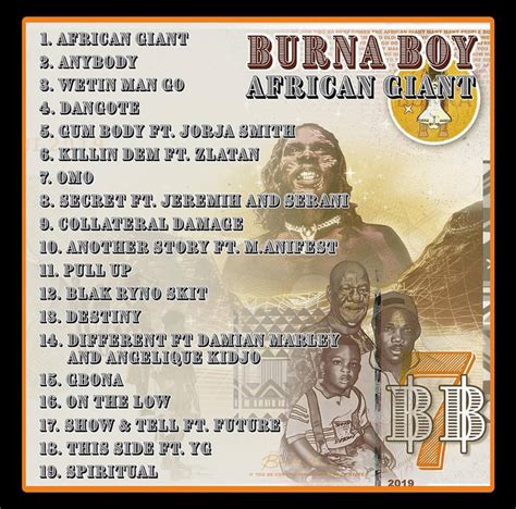 burna boys african giant album   great body  work