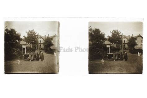 Car Antique Photo Amateur Plate Glass Stereo Ca 1920 Ebay