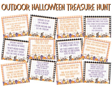 indoor halloween scavenger hunt clues