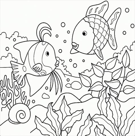 rainbow fish printable coloring page coloring home