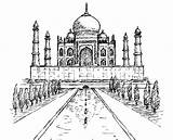 Mahal Taj Coloriage Inde Colorare Monuments Adultos Adulti Merveilles Colorier Situé Coloriages Indien Ausmalbilder Ausdrucken Adultes Rivière Moschee Comprendente Pradesh sketch template