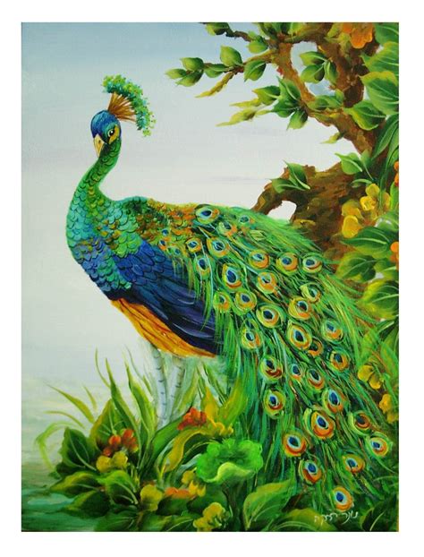 A Peacock Peacock Painting Birds Painting Art Painting