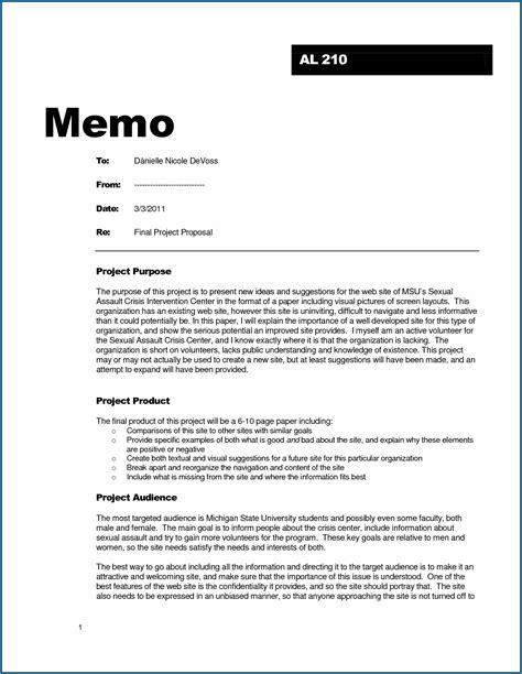 printable business memo format