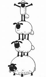 Shaun Sheep Coloring Pages Doghousemusic Outline sketch template