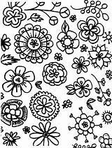 Coloring Flowers Freebie Designs sketch template
