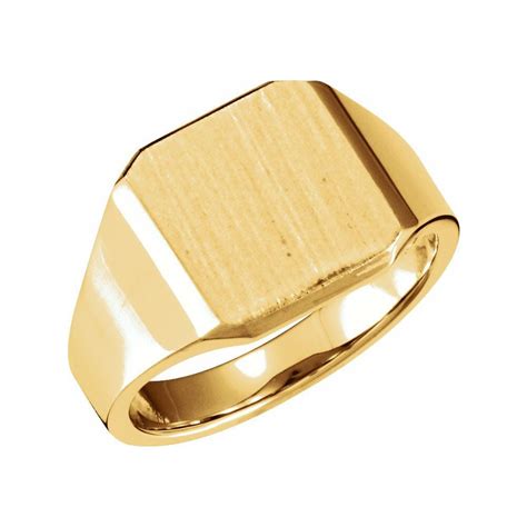jewelplus  yellow gold mm solid men gents signet ring walmart