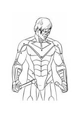 Nightwing Coloring Pages Drawing Printable Supercoloring Getdrawings Categories sketch template