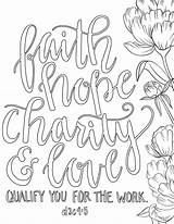 Hope Coloring Pages Faith Better Feel Charity Squeeze Just Color Printable Bible Getcolorings Getdrawings Church Kids sketch template