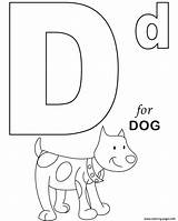 Coloring Printable Alphabet Pages Dog Color Print sketch template