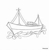 Water Coloring Transport Pages Ship Transportation Kids Old Pitara sketch template