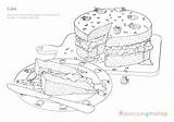 Colouring Baking Cake Sheets sketch template