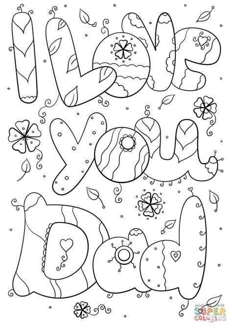 love  dad super coloring fathers day coloring page birthday