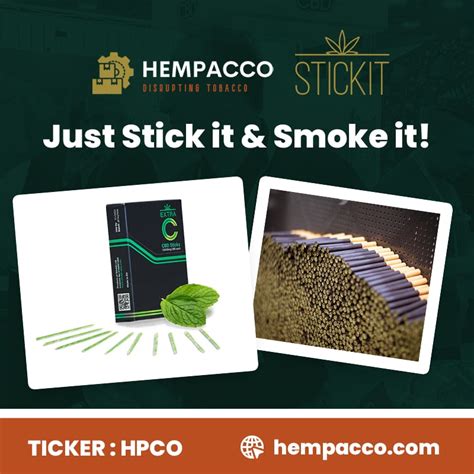 cannabis startup stickit signs  joint venture agreement  hempacco  green globe