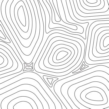 seamless vector topographic map background white  dark lines grid