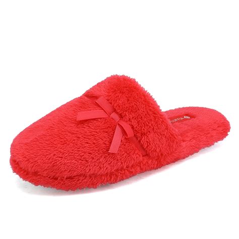 dream pairs faux fur soft slippers  women slip  house indoor slippers womens bedroom fuzzy