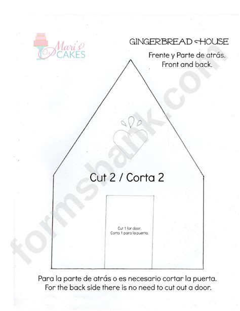 gingerbread house template printable