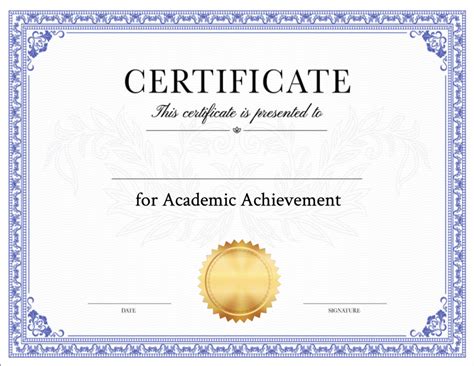 certificate  achievement templates